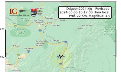 Los temblores tuvieron su epicentro en zonas de la provincia de Sucumbíos / Imagen cortesía IG