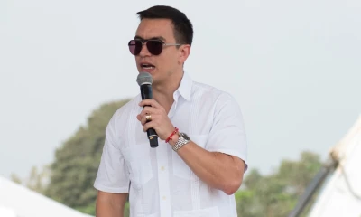 El presidente Daniel Noboa estuvo el viernes en Vinces / Foto: cortesía Presidencia