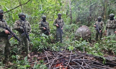 Toda la infraestructura fue destruida con el objetivo de impedir "su posible uso para actividades ilícitas transfronterizas" / Foto: cortesía Ejército Ecuatoriano