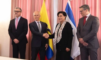 El acuerdo fue suscrito en un acto oficial en el que participaron la canciller Gabriela Sommerfeld y el embajador israelí Tzach Sarid / Foto: cortesía Cancillería