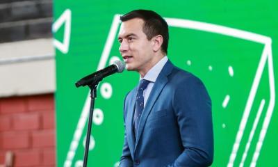 Noboa afirmó que su gobierno está “enterrando de una vez por todas” la minería ilegal, el tráfico de combustibles y el crimen organizado / Foto: cortesía Secretaría de Comunicación