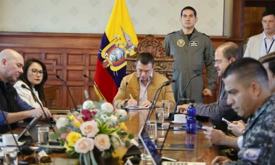 Noboa volvió al país para encabezar el llamado bloque de seguridad / Foto: cortesía Presidencia