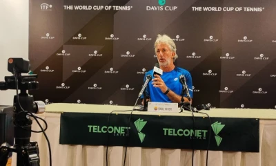 "Estamos motivados y preparados para enfrentar a Bosnia-Herzegovina", dijo Viver durante una rueda de prensa / Foto: cortesía Federación Ecuatoriana de Tenis