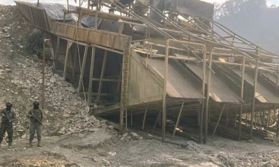 El Ejército Ecuatoriano ejecutó un operativo contra la minería ilegal en el sector de Zumbi, cantón Centinela del Cóndor / Foto: cortesía Ejército Ecuatoriano
