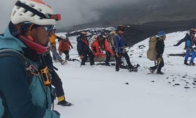 2 guardaparques resultaron heridos con fracturas/ foto cortesía: MAATE