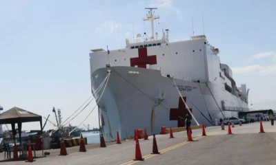 El buque hospital de la Armada de los Estados Unidos llegó a Manta / Foto: cortesía Alcaldía de Manta