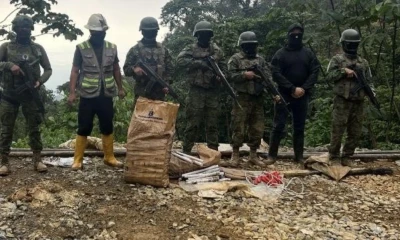 Además de los extranjeros, fueron capturados tres ecuatorianos / Foto: cortesía Ejército