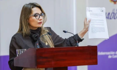 Carolina Jaramillo, vocera de la Presidencia, dio su rueda de prensa semanal desde Latacunga / Foto: cortesía Presidencia