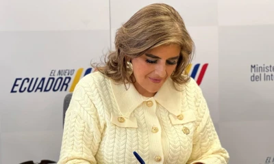Mónica Palencia fue ministra de Gobierno y del Interior durante la presidencia de Daniel Noboa / Foto: cortesía Ministerio del Interior