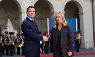 Noboa y Meloni acordaron en Roma cooperar en la lucha contra el crimen organizado y el narcotráfico / Foto: cortesía Presidencia