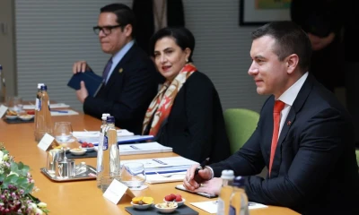 Daniel Noboa acaba de regresar de su viaje a Suiza y Bélgica / Foto: cortesía Presidencia