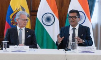 El ministro de Asuntos Exteriores y Textiles de la India, Shri Pabitra Margherita, estuvo en Ecuador / Foto: cortesía Ministerio del Interior