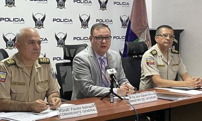 Zapata reafirmó que Ecuador es el tercer país del mundo que más droga decomisa / Foto: cortesía Ministerio del Interior