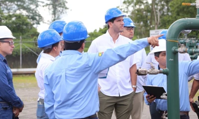 Roberto Luque vsitó las facilidades del Bloque 60-Sacha / Foto: cortesía Ministerio de Energía
