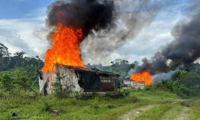 Las operaciones militares contra la minería ilegal se han intensificado en los últimos meses en Ecuador / Foto: cortesía Ministerio de Defensa