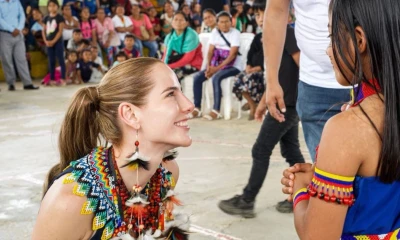 Lavinia Valbonesi se reunió con niños de Taisha, Morona Santiago / Foto: cortesía Lavinia Valbonesi