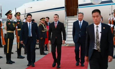 La comitiva ecuatoriana permanecerá hasta el 27 de junio en China / Foto: cortesía Presidencia 
