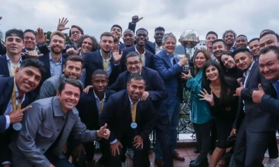 Lasso agradeció al club por su entrega y disciplina deportiva; y, sobre todo, por dejar muy en alto el nombre del país / Foto: cortesía Secretaría General de Comunicación de la Presidencia