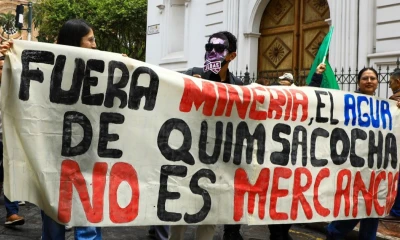 El 16 de septiembre, unas 100.000 personas marcharon en Cuenca contra el proyecto minero / Foto: EFE