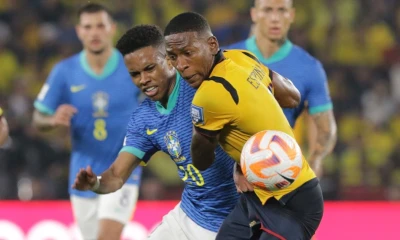 Pervis Estupiñán fue uno de los puntos altos de Ecuador ante Brasil / Foto: EFE