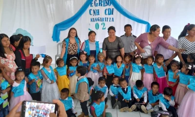 Un total de 67 niños del Centro de Desarrollo Infantil (CDI) del cantón Nangaritza, provincia de Zamora Chinchipe, egresaron / Foto: cortesía MIES