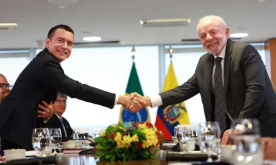 Daniel Noboa y Luiz Inácio Lula da Silva se reunieron en Brasilia / Foto: cortesía Presidencia
