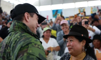 El presidente Daniel Noboa recorrió Otavalo / Foto: cortesía Presidencia