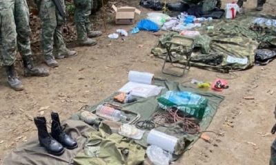 Fuerzas Armadas localizan otro campamento abandonado en Sucumbíos / Foto: Cortesía Fuerzas Armadas