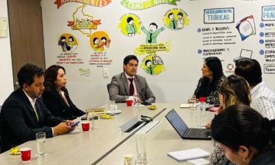 El viceministro de Producción, Andrés Robalino, realizó varias actividades en Bogotá / Foto: cortesía Ministerio de Producción