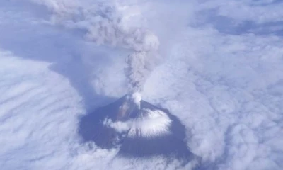 El Sangay sigue emanando ceniza/ Foto: cortesía Ana Lucia Estrella