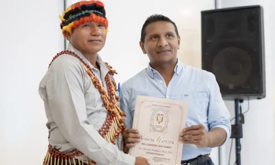 La Federación Centro Shuar de Sucumbíos recibió un terreno/ Foto: cortesía Municipio de Lago Agrio