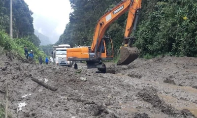 Las intensas lluvias provocaron dos derrumbes en Morona / Foto: cortesía ministerio de Transporte