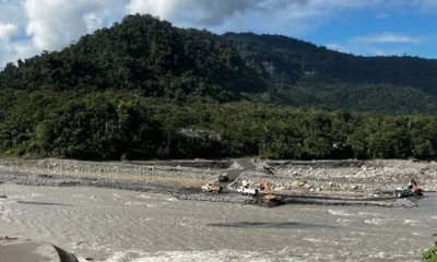 El fenómeno de la erosión regresiva del río Coca inició en febrero de 2020 / Foto: cortesía Celec