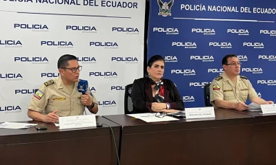 Mónica Palencia, ministra del Interior, brindó hoy una rueda de prensa