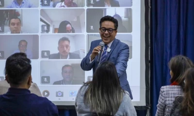 El Superintendente de Bancos, Roberto Romero, se reunió con los Defensores del Cliente / Foto: cortesía Superintendencia de Bancos
