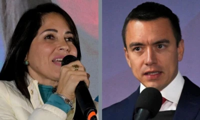 Luisa González y Daniel Noboa debatirán el domingo, 23 de marzo / Foto: EFE