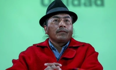 Iza fue designado como candidato presidencial por el consejo ampliado de la Conaie, en medio de un conflicto interno dentro del movimiento indígena/ Foto: cortesía EFE