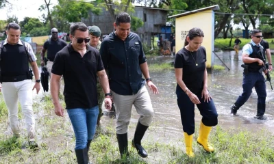El presidente Daniel Noboa está recorriendo las zonas afectadas por las lluvias / Foto: cortesía Ministerio de Energía