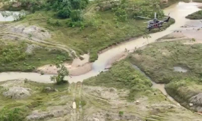 La operación se llevó a cabo en el sector del Río Biguno / Foto: cortesía Ejército ecuatoriano