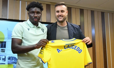 Caicedo, de 20 años, procede del Racing Genk de la liga belga y ha sido cedido al conjunto gaditano hasta final de temporada./ Foto: cortesía 