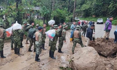 Desde el pasado lunes se habían registrado 66 eventos adversos por lluvias / Foto: cortesía Ejército ecuatoriano