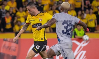 El uruguayo Octavio Rivero anotó el gol de la clasificación de Barcelona / Foto: cortesía Barcelona