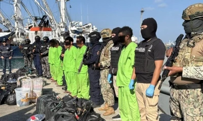 El fin de semana, Ecuador, en coordinación con EE.UU., incautó 4,6 toneladas de droga en altamar / Foto: cortesía Armada del Ecuador