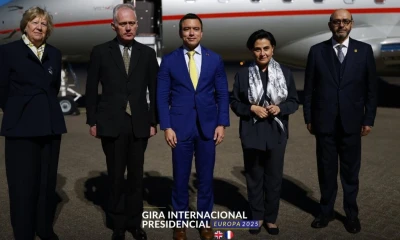 En territorio británico, Noboa tendrá "diferentes encuentros de alto nivel" / Foto: cortesía Presidencia 