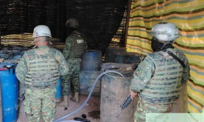 El hallazgo estuvo a cargo de personal del Batallón de Operaciones Especiales en Selva N.º 54 ‘Capt. Calles’ / Foto: cortesía Ejército ecuatoriano