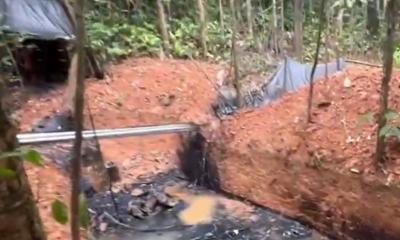 Las investigaciones preliminares estiman que esta operación ilegal generaba hasta $ 80.000 semanales / Foto: cortesía Ejército ecuatoriano