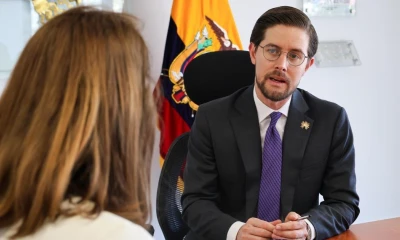 Ecuador cerró el 2024 con una contracción del 2 %, según afirmó el gerente del BCE, Guillermo Avellán / Foto: cortesía BCE