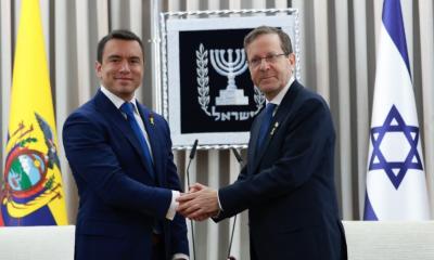 Noboa subrayó la importancia del apoyo israelí para enfrentar los desafíos de seguridad que vive Ecuador / Foto: cortesía Presidencia