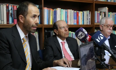 El directorio de Cordes brindó una rueda de prensa para explicar la situación económica del país / Foto: cortesía La República 