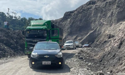 Se habilitó parcialmente el paso emergente en el sector de El Reventador / Foto: ministerio de Transporte 